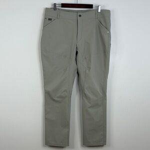 Kuhl Silencr Rogue Pants Mens 38 x 30 Light Gray Softshell Stretch Straight Leg